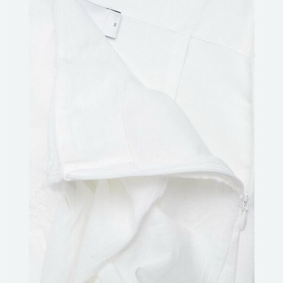 NWT 200.00 Iro Skirts Musk Linen Side Zip Tiered Ruffled A-Line - Picture 5 of 8